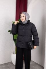 Puan Desenli Şişme Mont